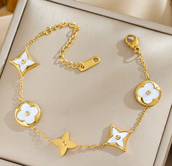 PULSERA FLOR BLANCA