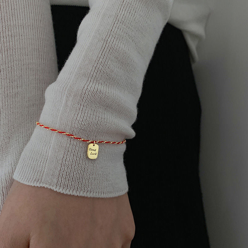 PULSERA ROJA CON FRASE
