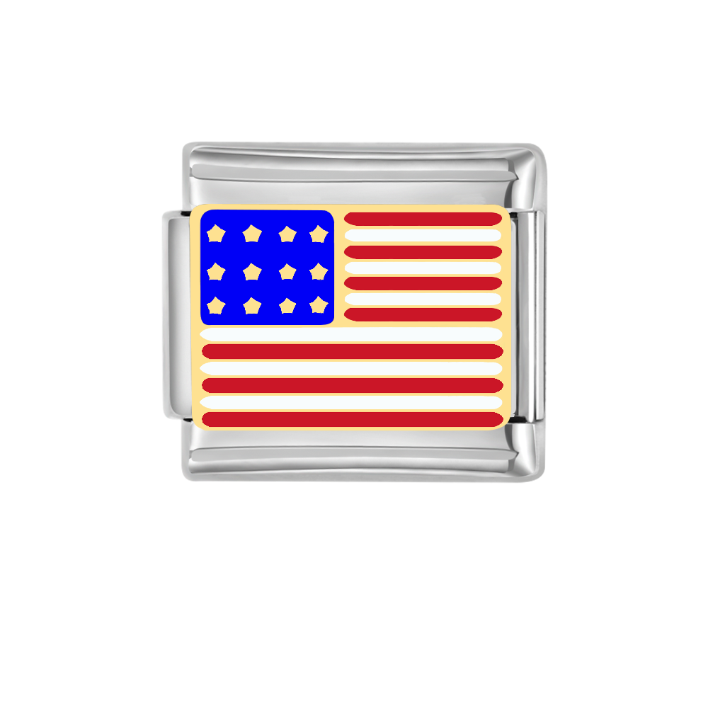 BANDERA USA ITALIANA CHARMS