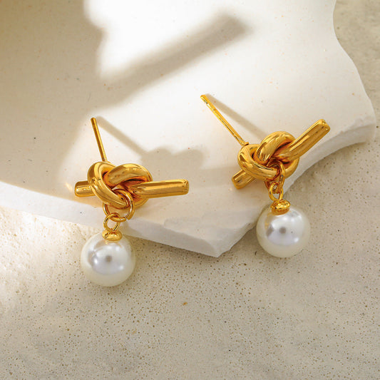 Earring Nudos de Perla