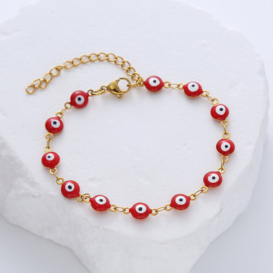 PULSERA ROJA OJITOS