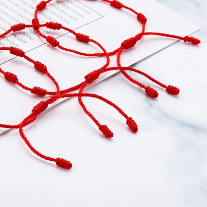 PULSERA ROJA SIETE NUDOS