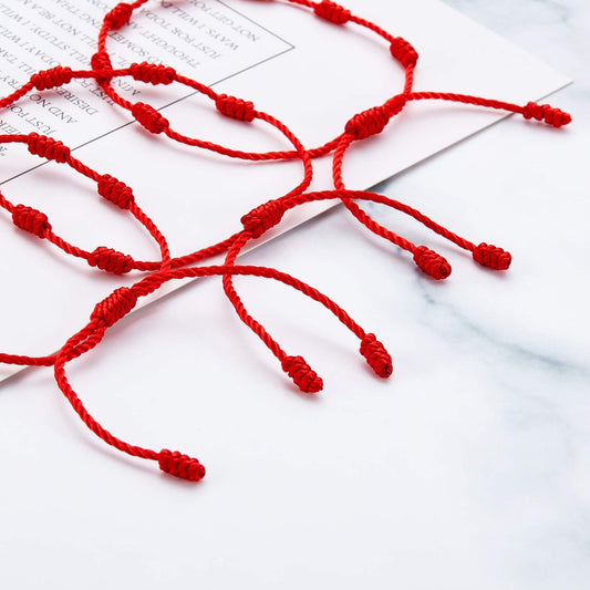 PULSERA ROJA SIETE NUDOS