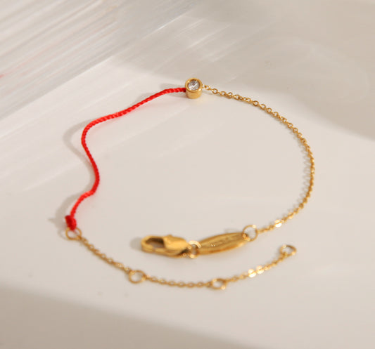 PULSERA ROJA CON DIAMANTE
