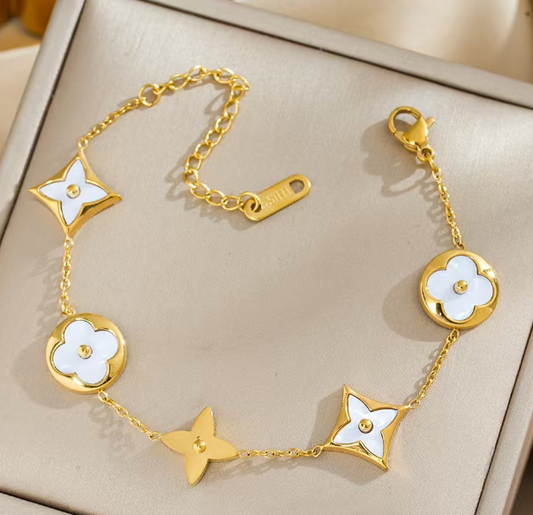 PULSERA FLOR BLANCA