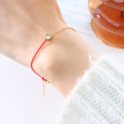 PULSERA ROJA CON DIAMANTE