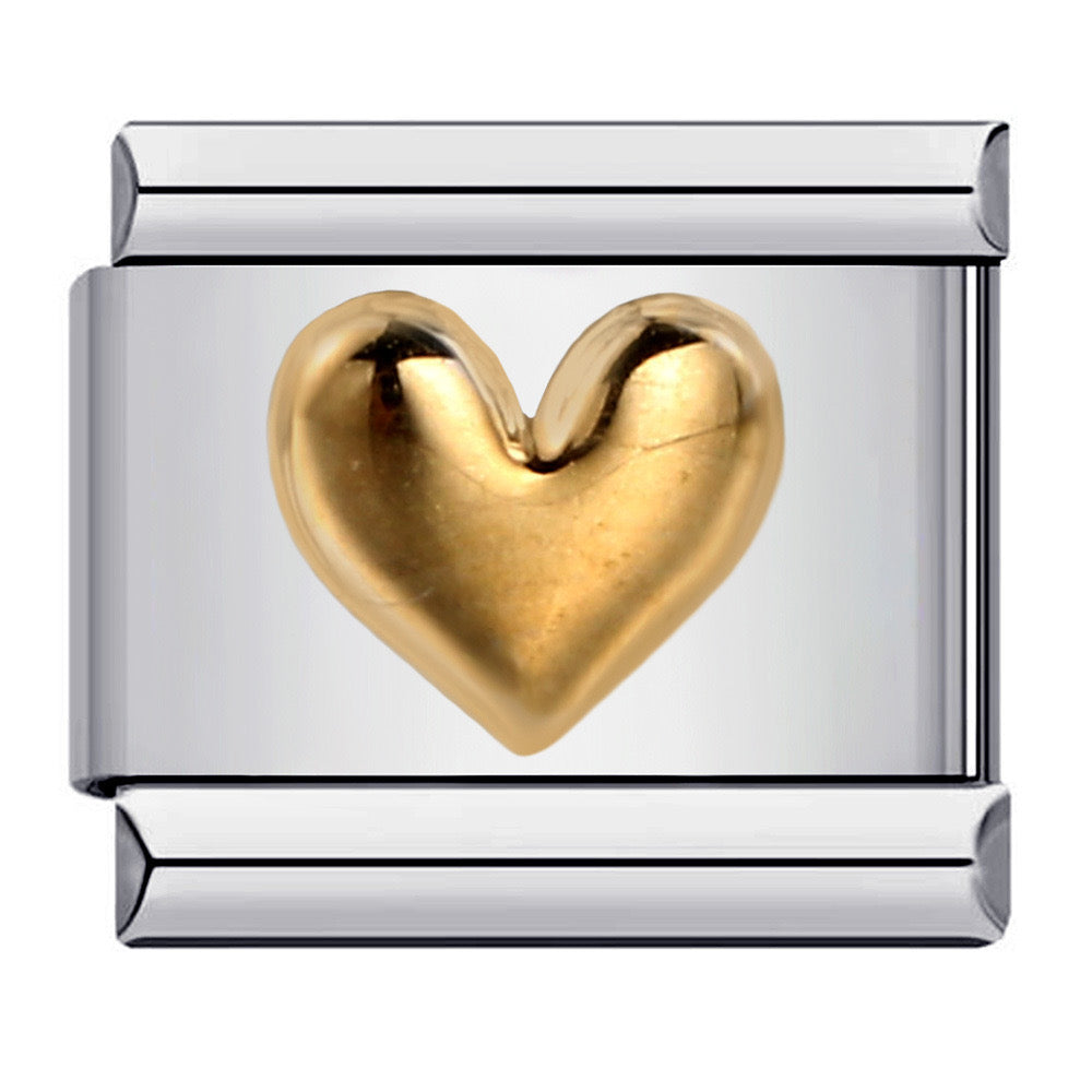 CORAZÓN DORADO ITALIANA CHARMS