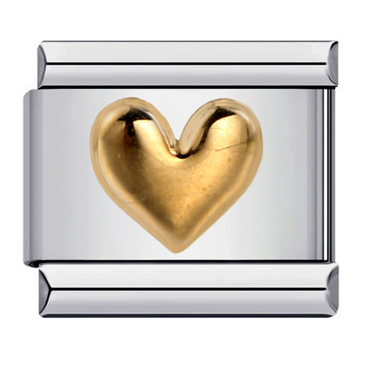 CORAZÓN DORADO ITALIANA CHARMS