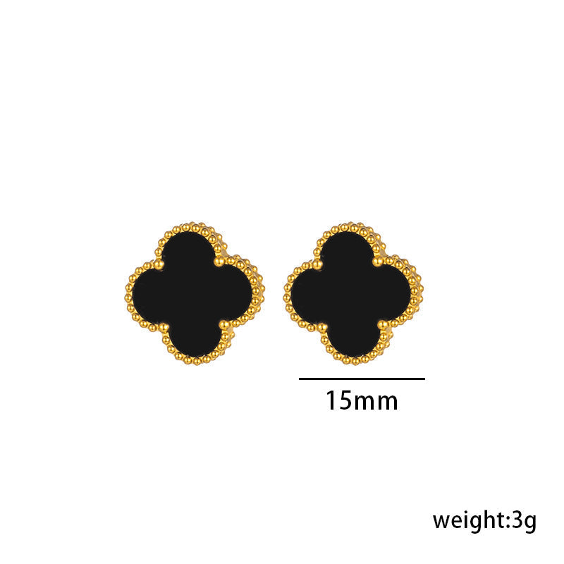 EARRING TRÉBOL BLACK