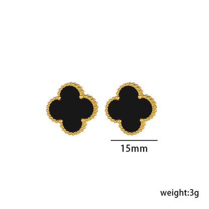 EARRING TRÉBOL BLACK