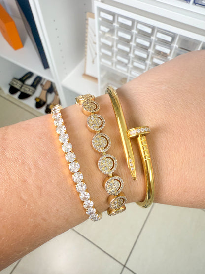 PULSERA CLAVÓ CON DIAMANTE