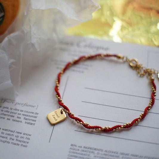 PULSERA ROJA CON FRASE
