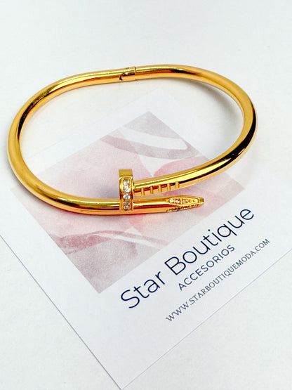 PULSERA CLAVÓ CON DIAMANTE
