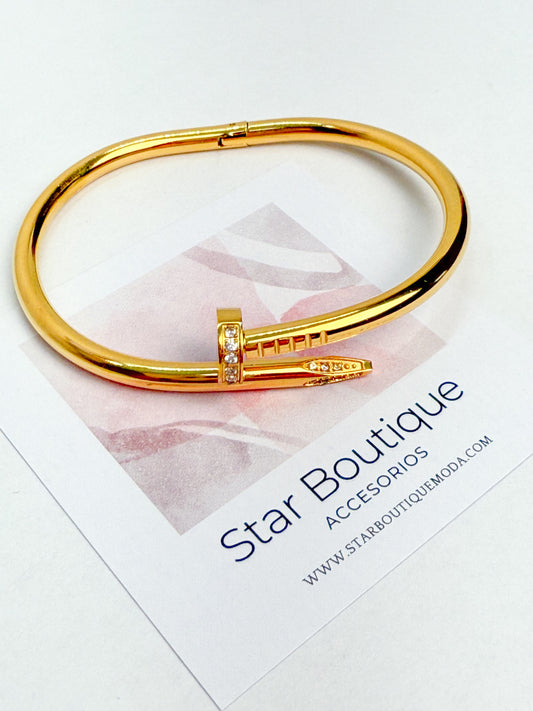 PULSERA CLAVÓ CON DIAMANTE