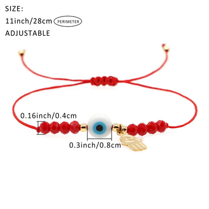 PULSERA ROJA OJO AZUL
